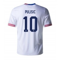 Spojené Štáty Christian Pulisic #10 Domáci futbalový dres Copa America 2024 Krátky Rukáv